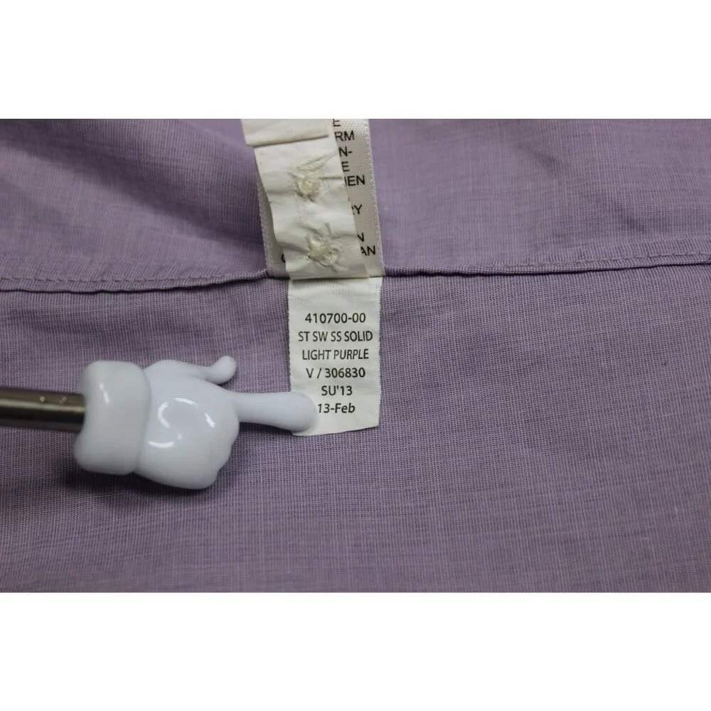 Banana Republic men's soft‎ wash light purple short sleeve button down shirt XL